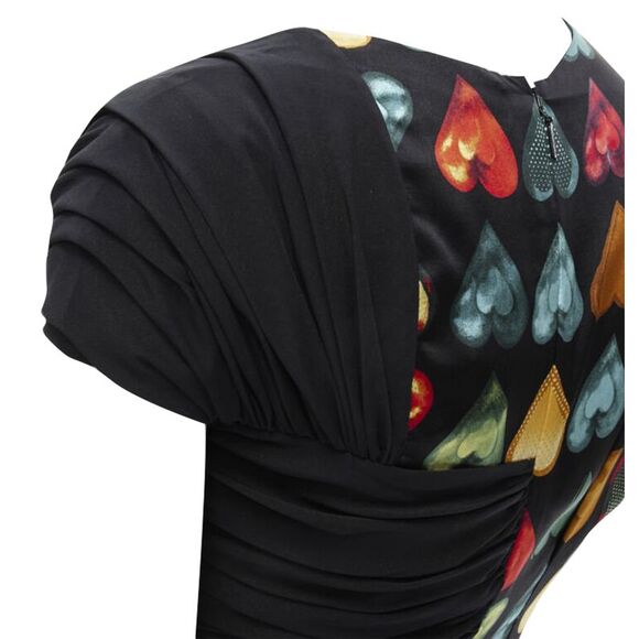 Versace Jim Dine heart print safety pin dress - Picture 6 of 6